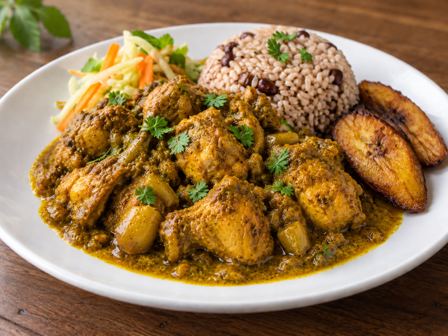 Curry Chicken Tender chicken with aromatic spices and a rich, flavorful curry sauce.