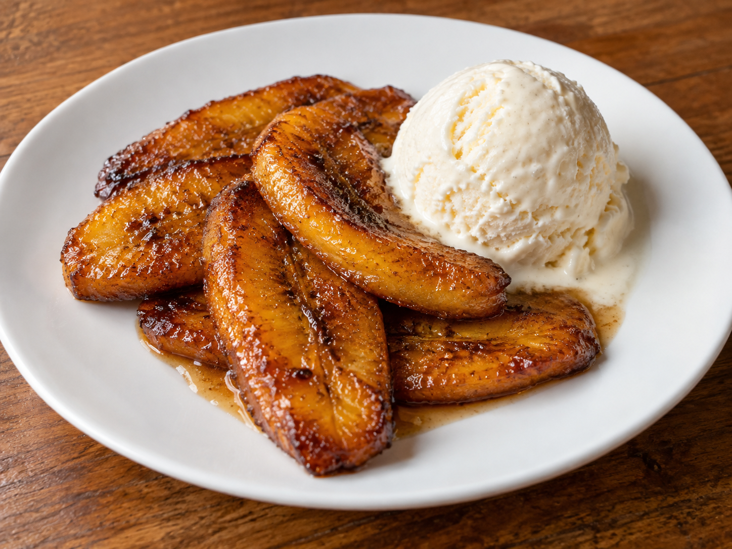 Sweet Plantains w/ Ice Cream