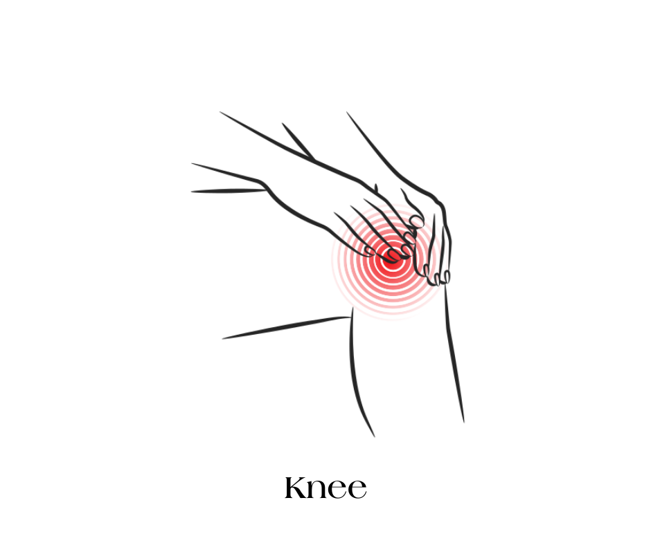 A cartoon illustration of a hand gripping a glowing, red and white basketball with a red hue indicating pain or injury.