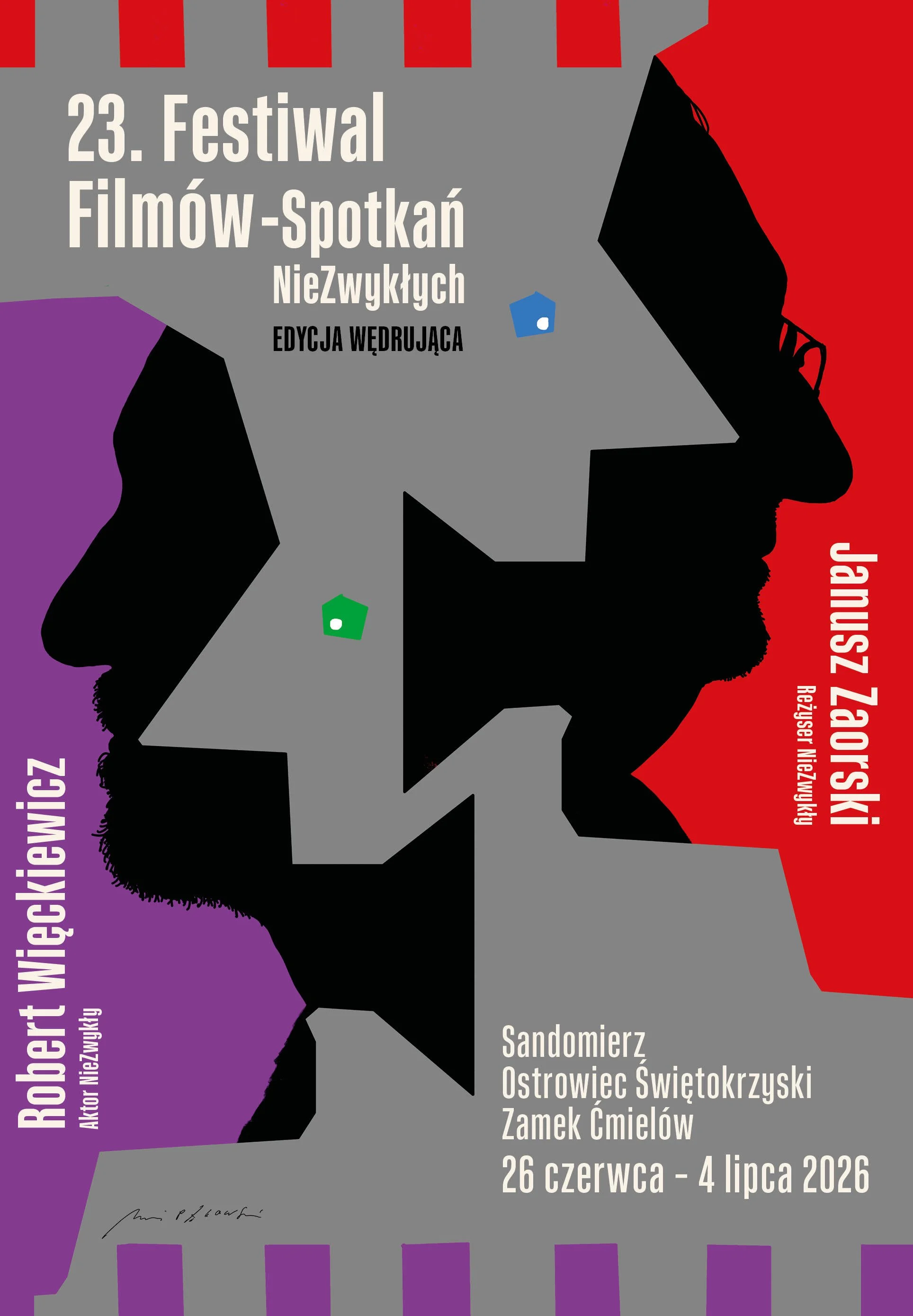 Mamy to! Prezentujemy tegoroczny plakat 23. Festiwalu Filmów-Spotkań NieZwykłych autorstwa Andrzeja Pągowskiego