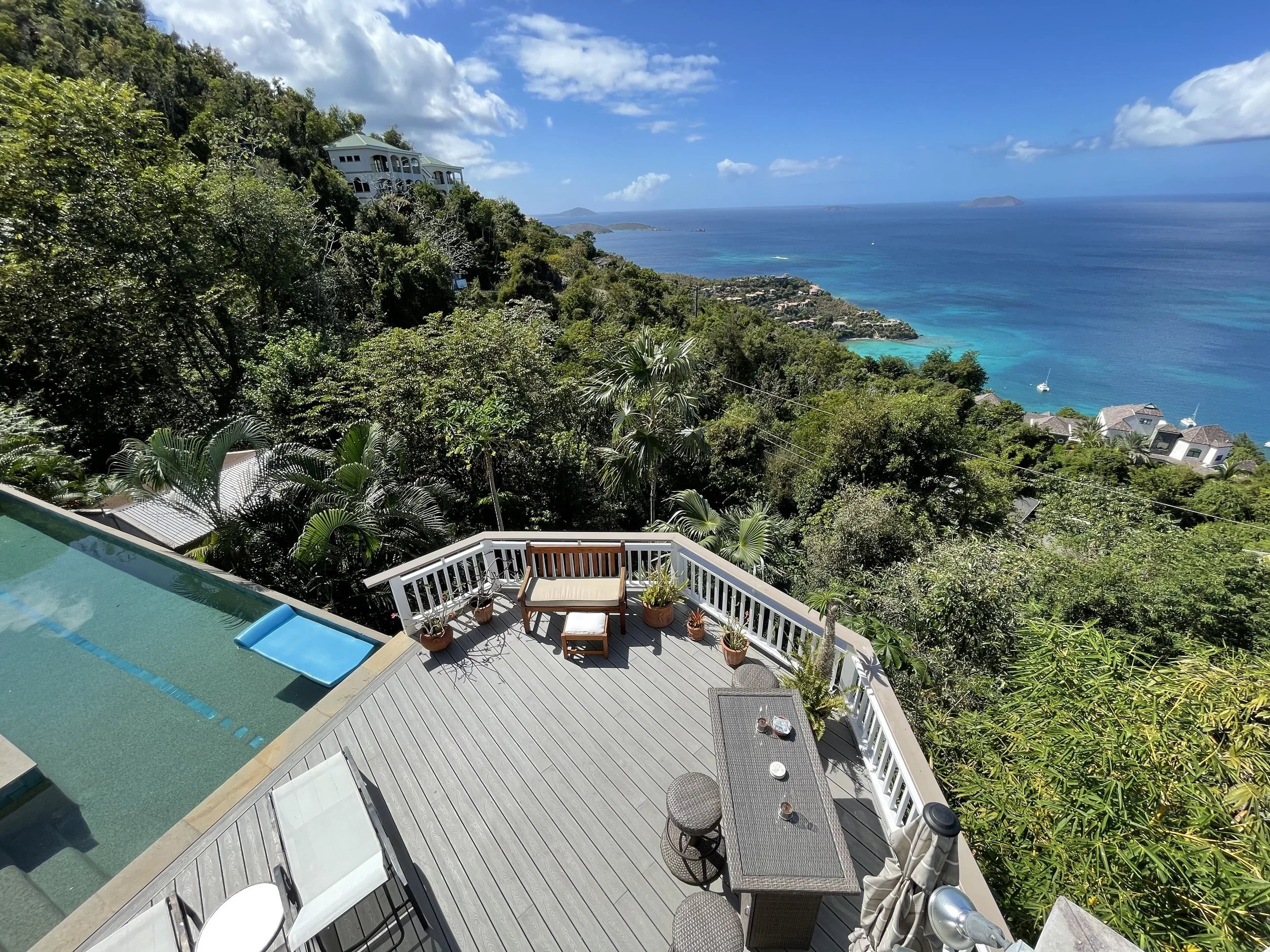 Poolside open deck from main level