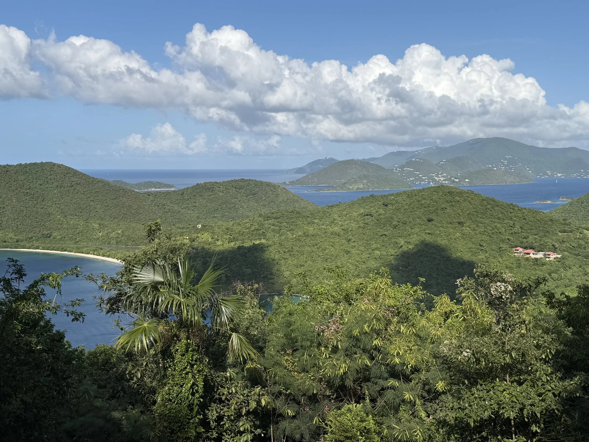 View of Maho Bay campground & Mary Point
