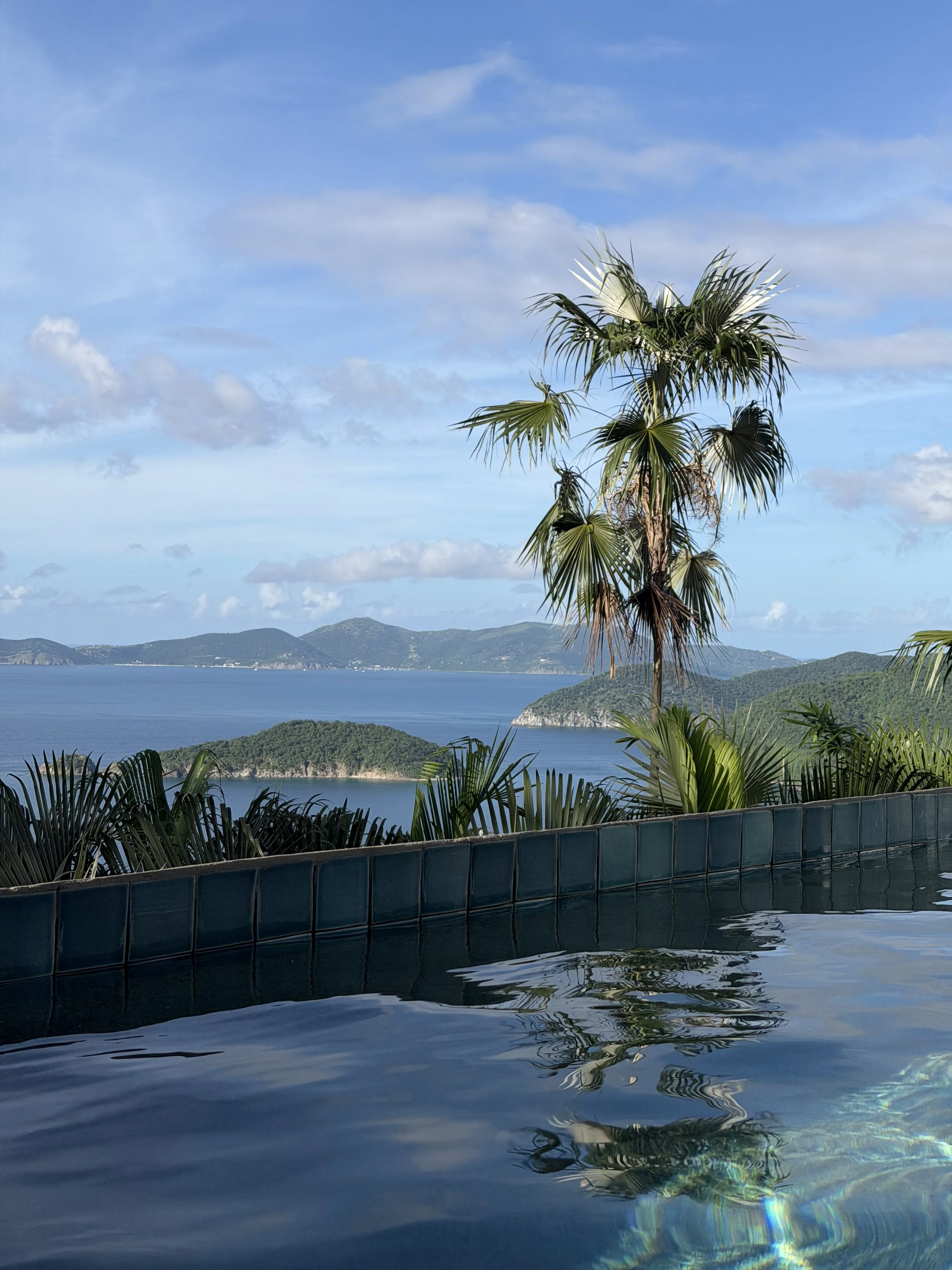Clear views from in the pool