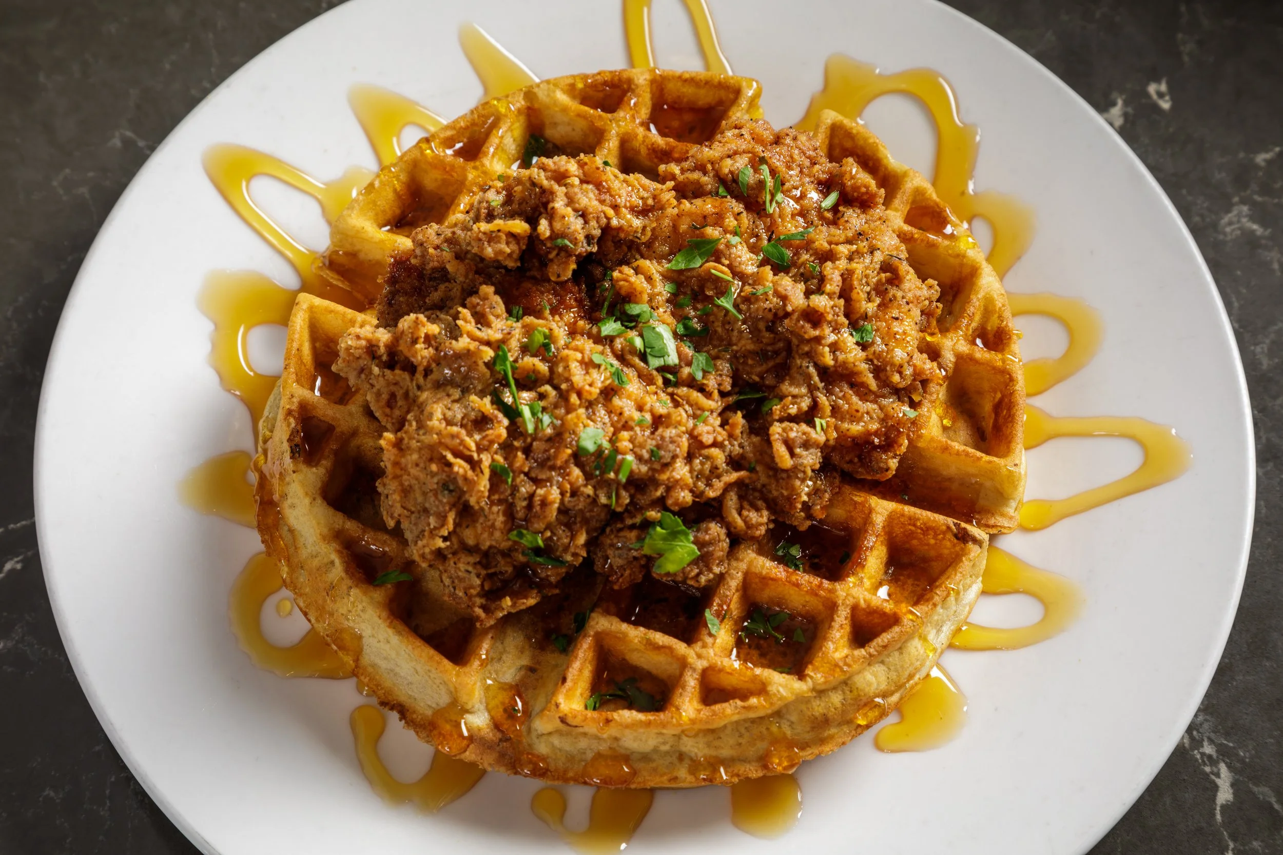 DoubleTree Denver Airport Food-Waffle and Fried Chicken.jpg
