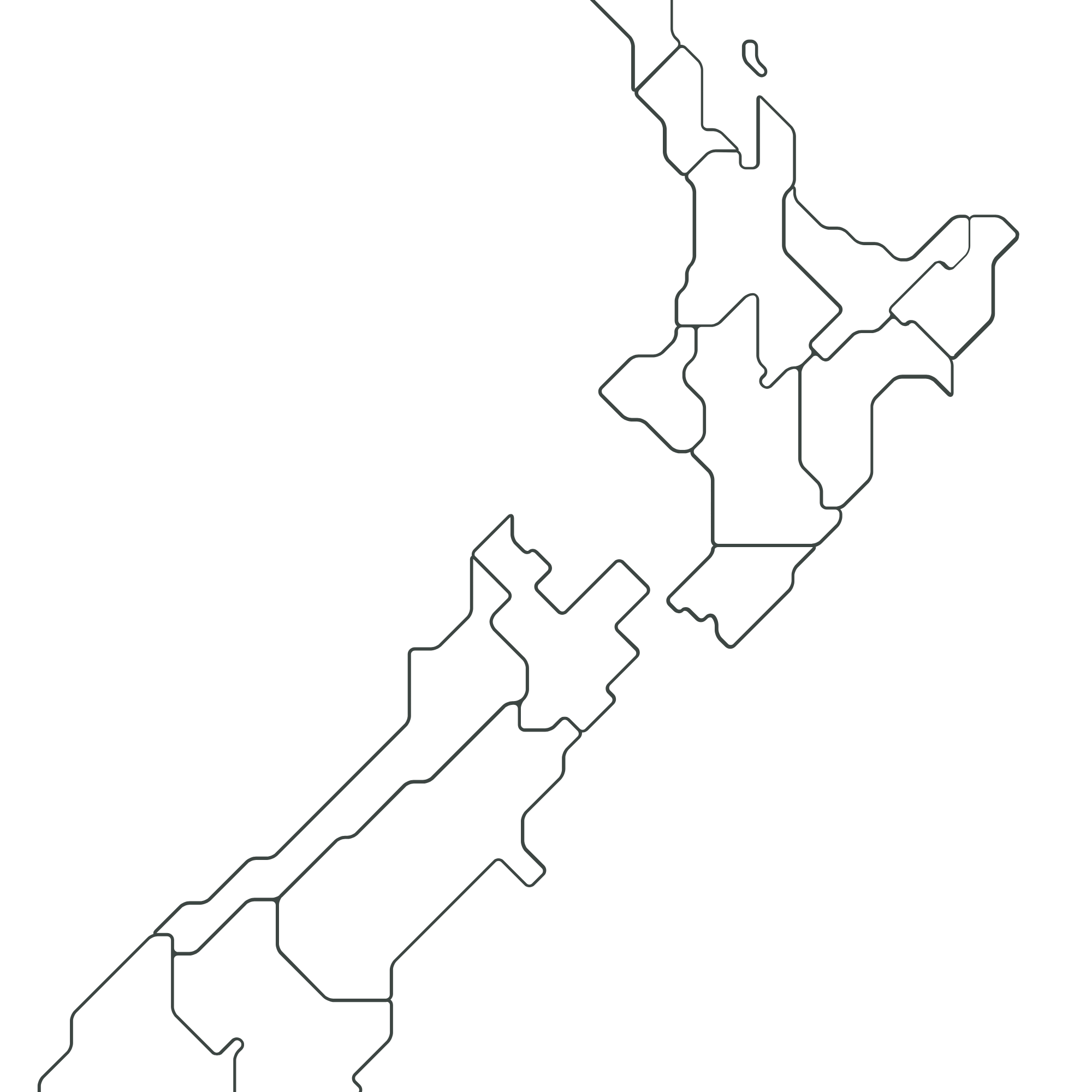 Line drawing map of a metropolitan area.