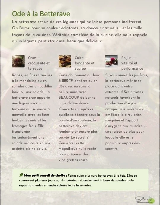 Ode à la betterave