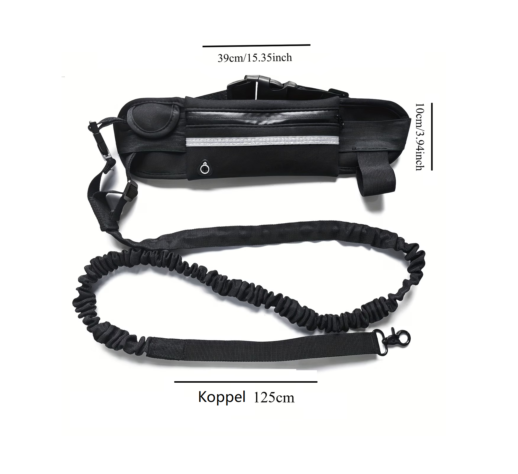 Hundkoppel med midjeväska