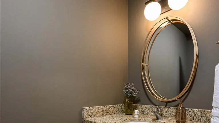 Bathroom sink with mirror at 5067 E 26th Dr Bellingham WA 98226