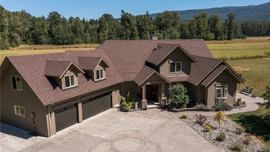 Aerial view of home and driveway at 5067 E 26th Dr Bellingham WA 98226