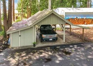Separate carport and storage shed at 21700 Calhoun Road Monroe, WA 98272