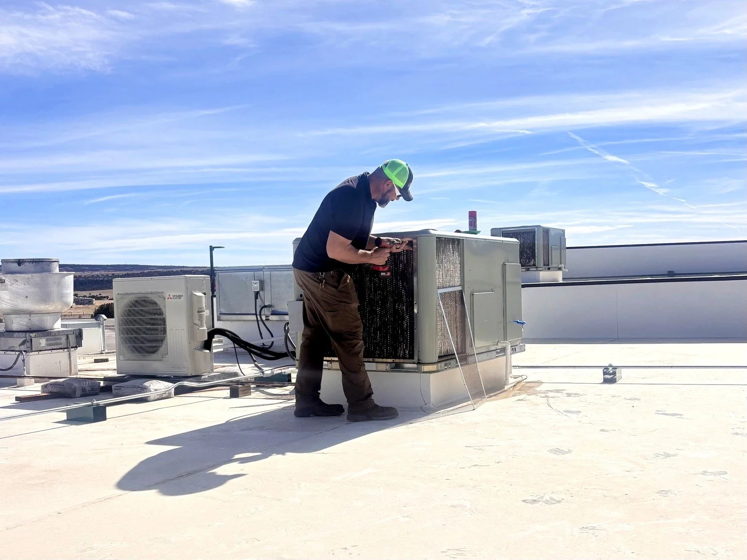 Commercial rooftop HVAC maintenance service in Pueblo Colorado