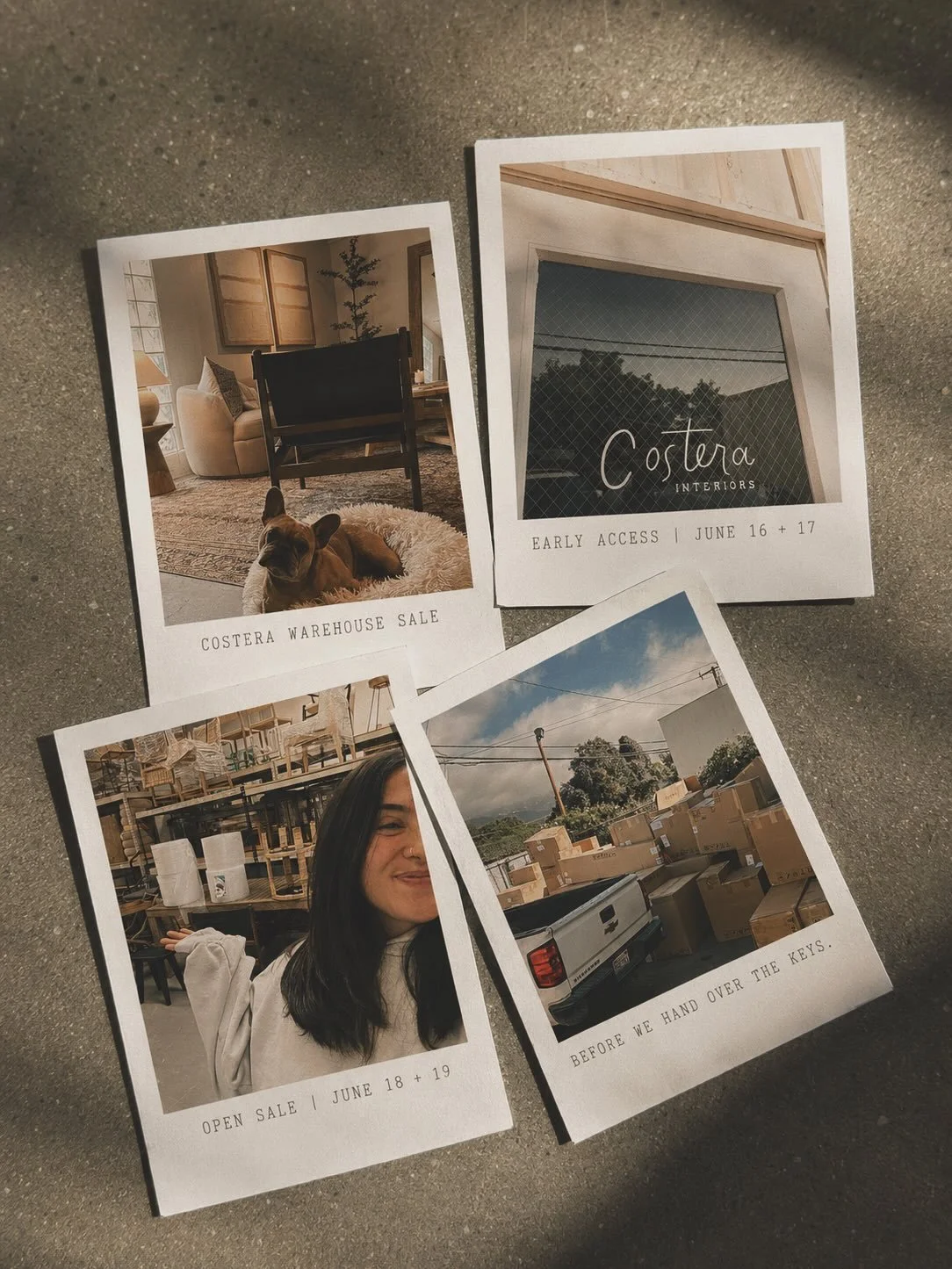 Did you hear the news? We&rsquo;re moving.
Which means it&rsquo;s time for one last WAREHOUSE SALE before we hand over the keys.

Early Access | June 16 + 17
By appointment only (limited spots available). Email or DM us to reserve a time.

Open Sale 