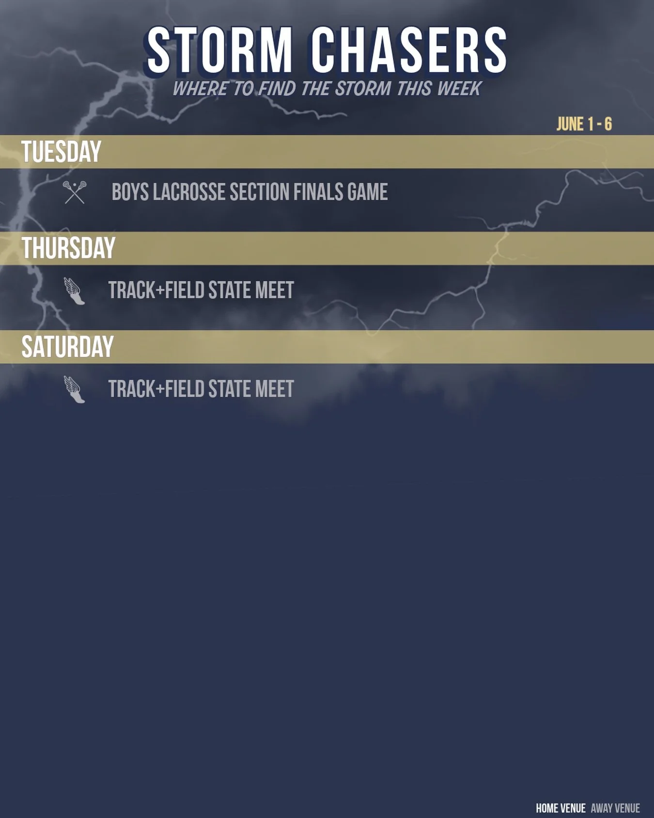 Hey Storm Chasers!
Here&rsquo;s when you can support the Storm this week.