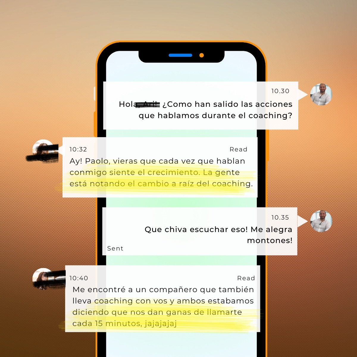 Cuando uno recibe estos comentarios, agradece la oportunidad de ayudar a las personas a crecer con el trabajo que uno hace.

Esto solo se logra cuando le ponemos amor a lo que hacemos y sabemos la enorme responsabilidad que tenemos hacia con los dem&