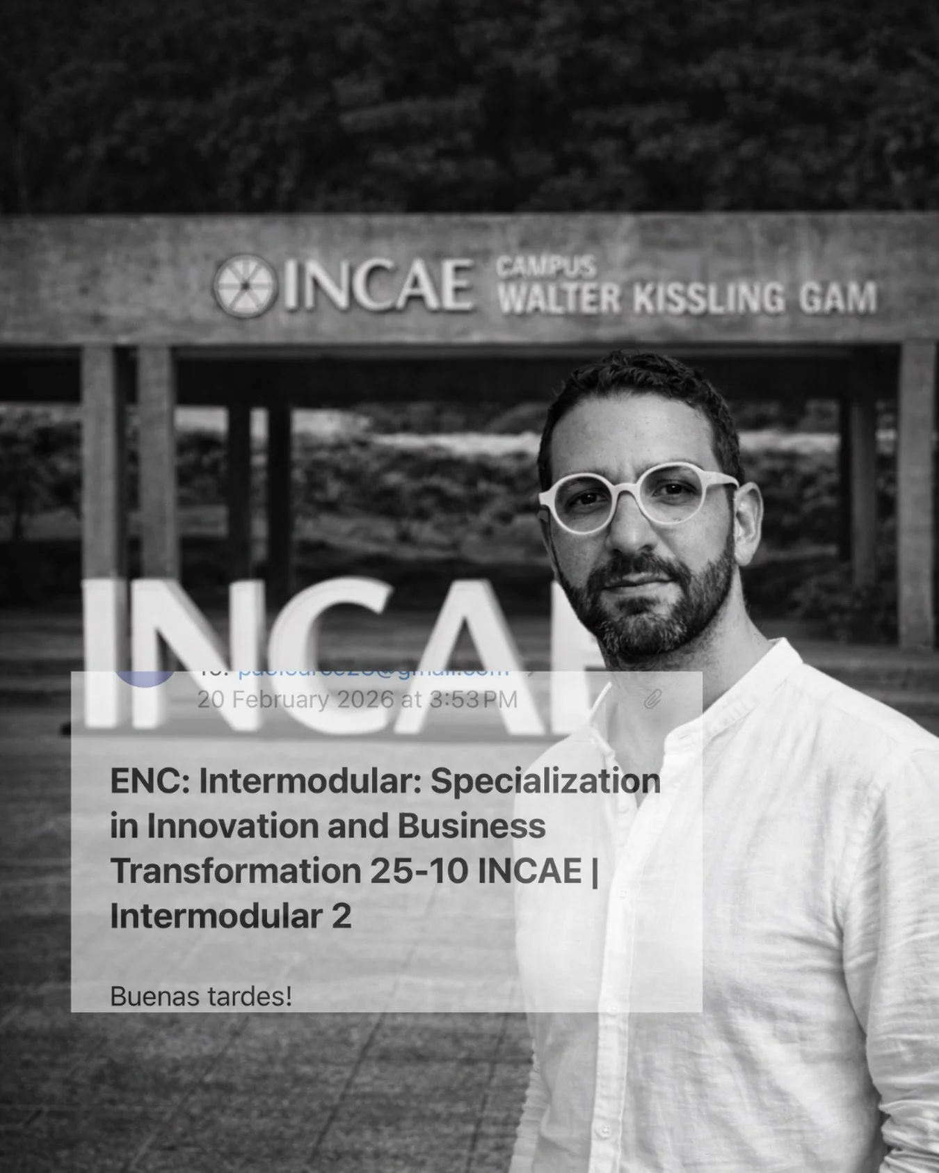 Agradecido por la invitaci&oacute;n de ir a hablar sobre Liderazgo al grupo de la especializaci&oacute;n en Innovaci&oacute;n y Transformaci&oacute;n de Negocio de @incaebusinessschool
