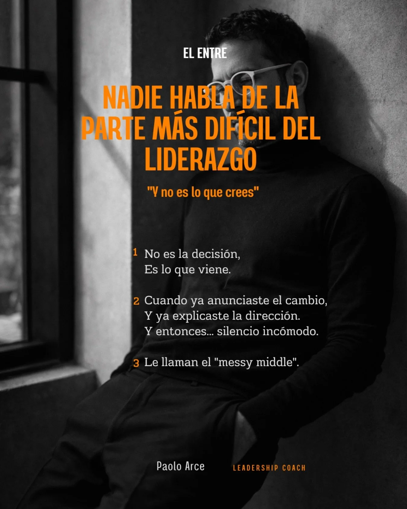 Nadie habla de la parte m&aacute;s dif&iacute;cil del liderazgo.

No es tomar la decisi&oacute;n. Es lo que viene despu&eacute;s.
Cuando ya anunciaste el cambio. Cuando ya explicaste la direcci&oacute;n. Cuando ya respondiste las preguntas (las que t