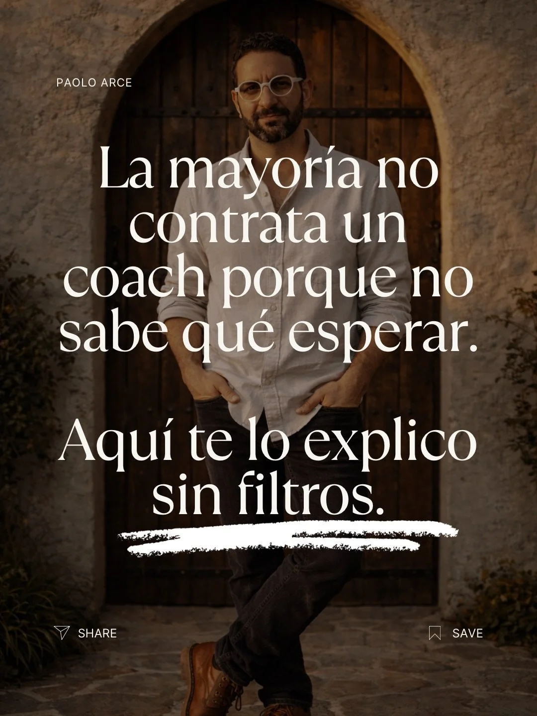 La raz&oacute;n por la que muchos l&iacute;deres no dan el paso hacia el coaching no es el precio.

Es la incertidumbre de no saber qu&eacute; van a encontrar.

Por eso siempre digo: la primera conversaci&oacute;n es sin compromiso. Hablamos. Entiend
