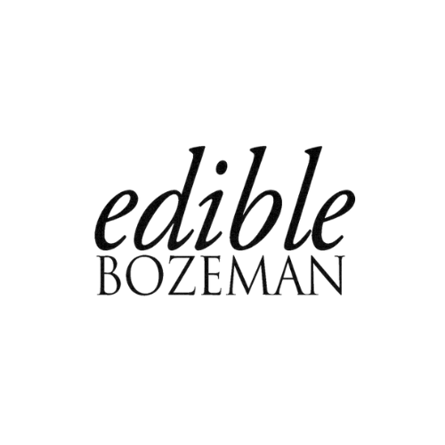 Logo with the words "edible BOZEMAN" in black, stylized text.