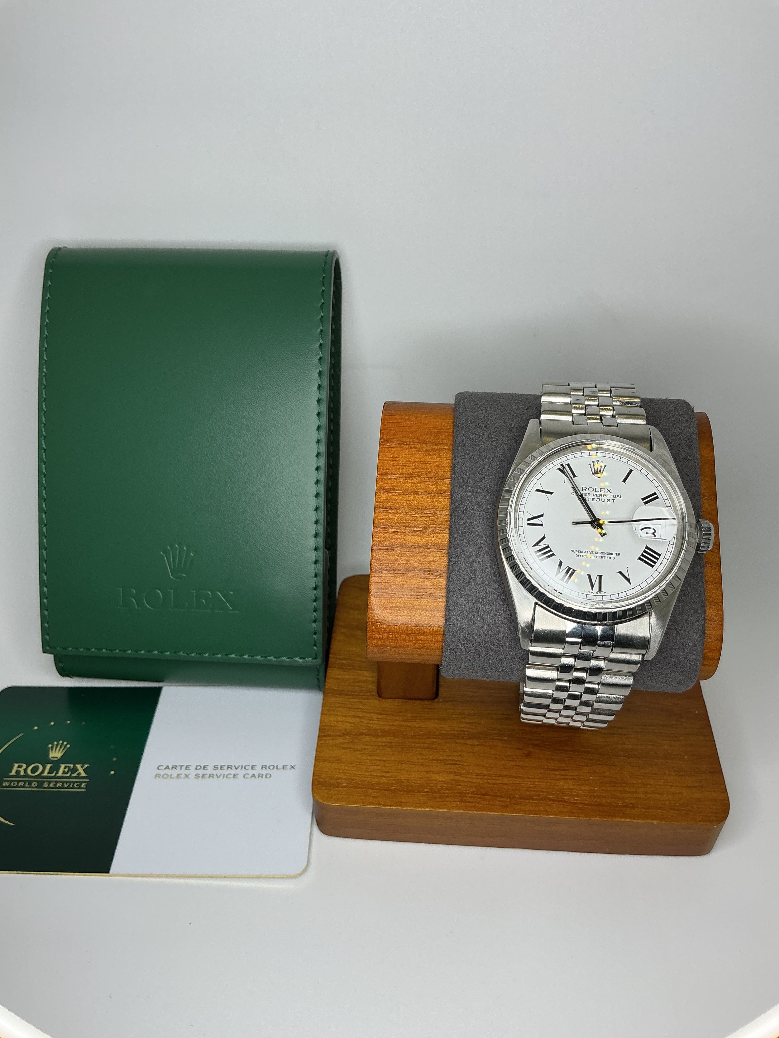 Rolex Datejust 1603 White Roman Dial – Fresh 2026 Service, Vintage 36mm