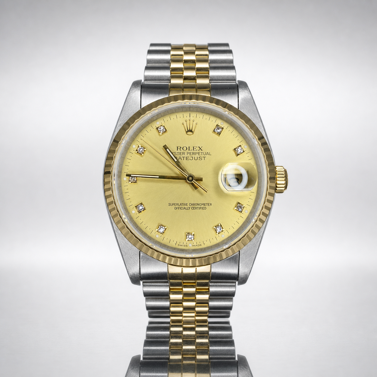 1993 Rolex 16233 Datejust 36 Champagne Diamond Dial Box Only