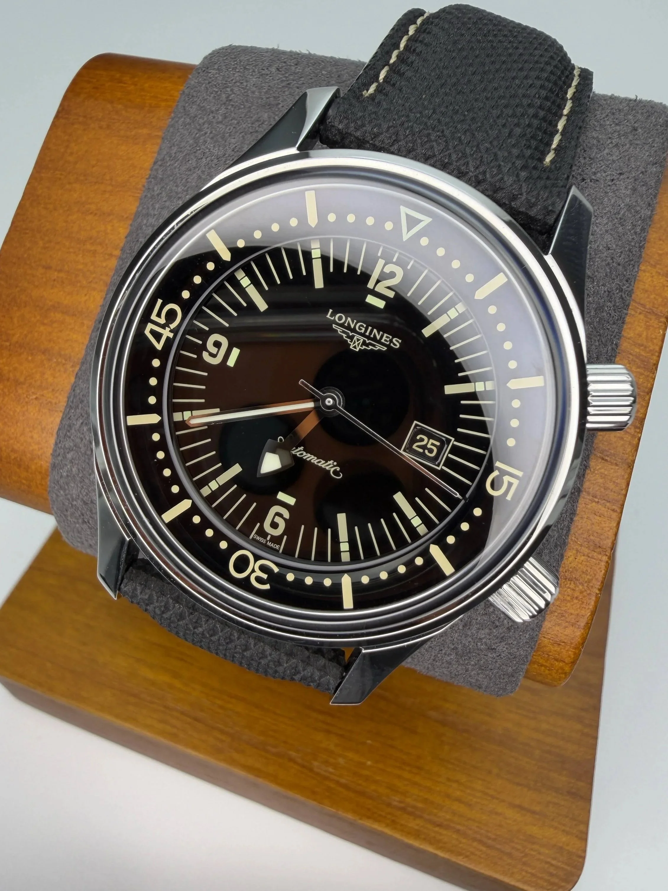 2022 Longines L3.374.4.50.0 Legend Diver 36mm Black Dial Full Set