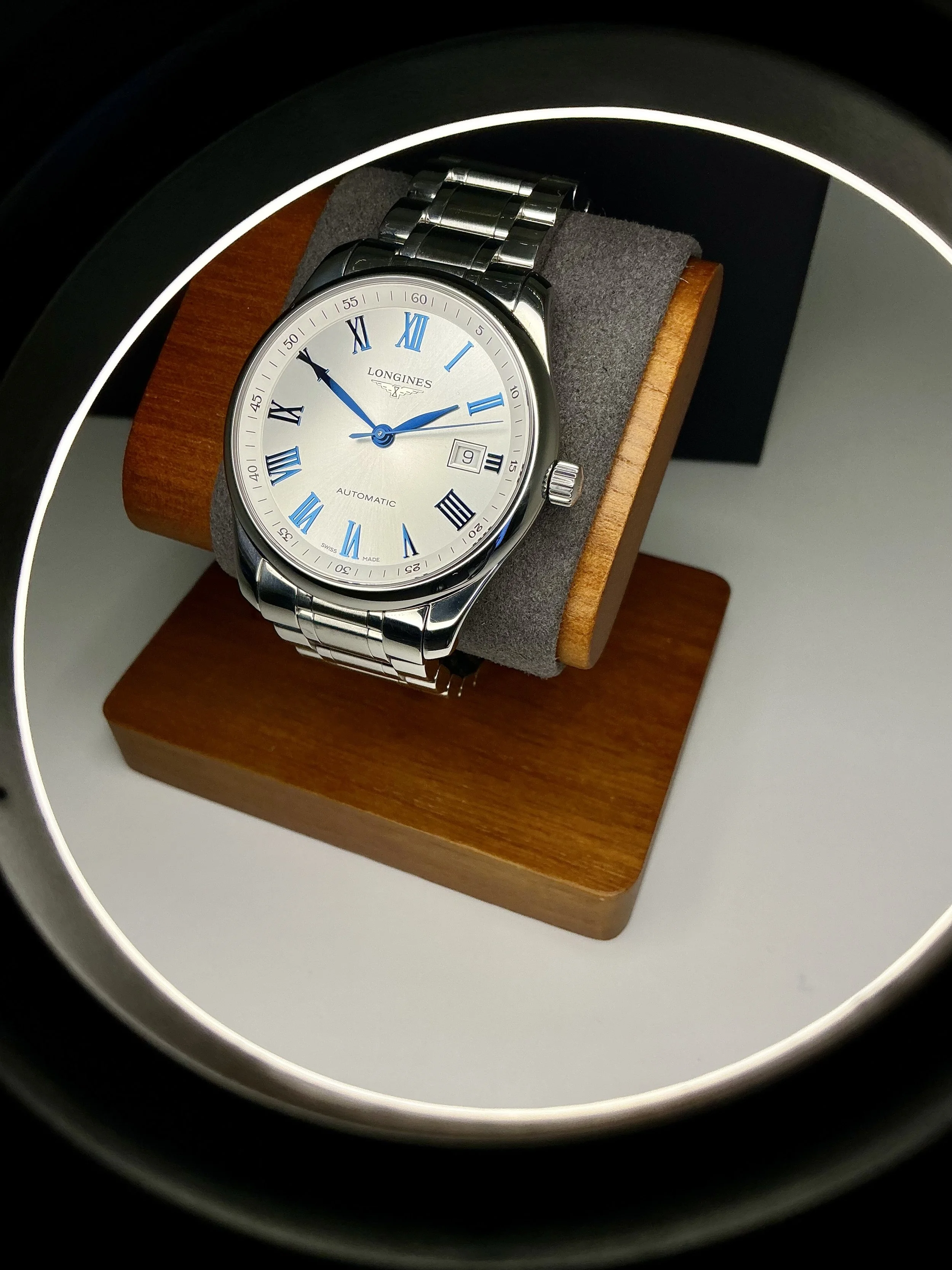 Longines Master Collection 40mm Automatic – Silver Guilloché Dial – Full Set