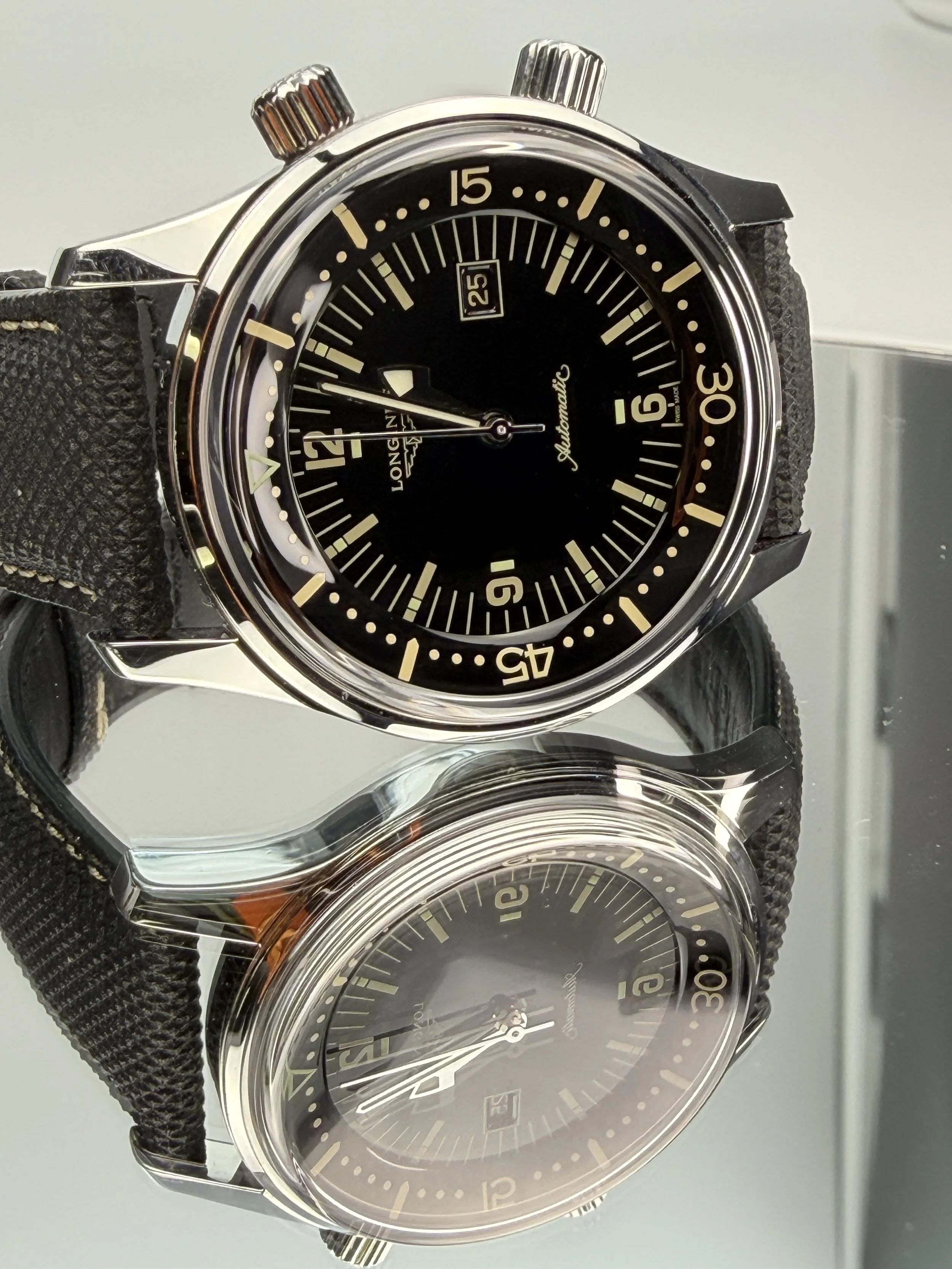 2022 Longines L3.374.4.50.0 Legend Diver 36mm Black Dial Full Set