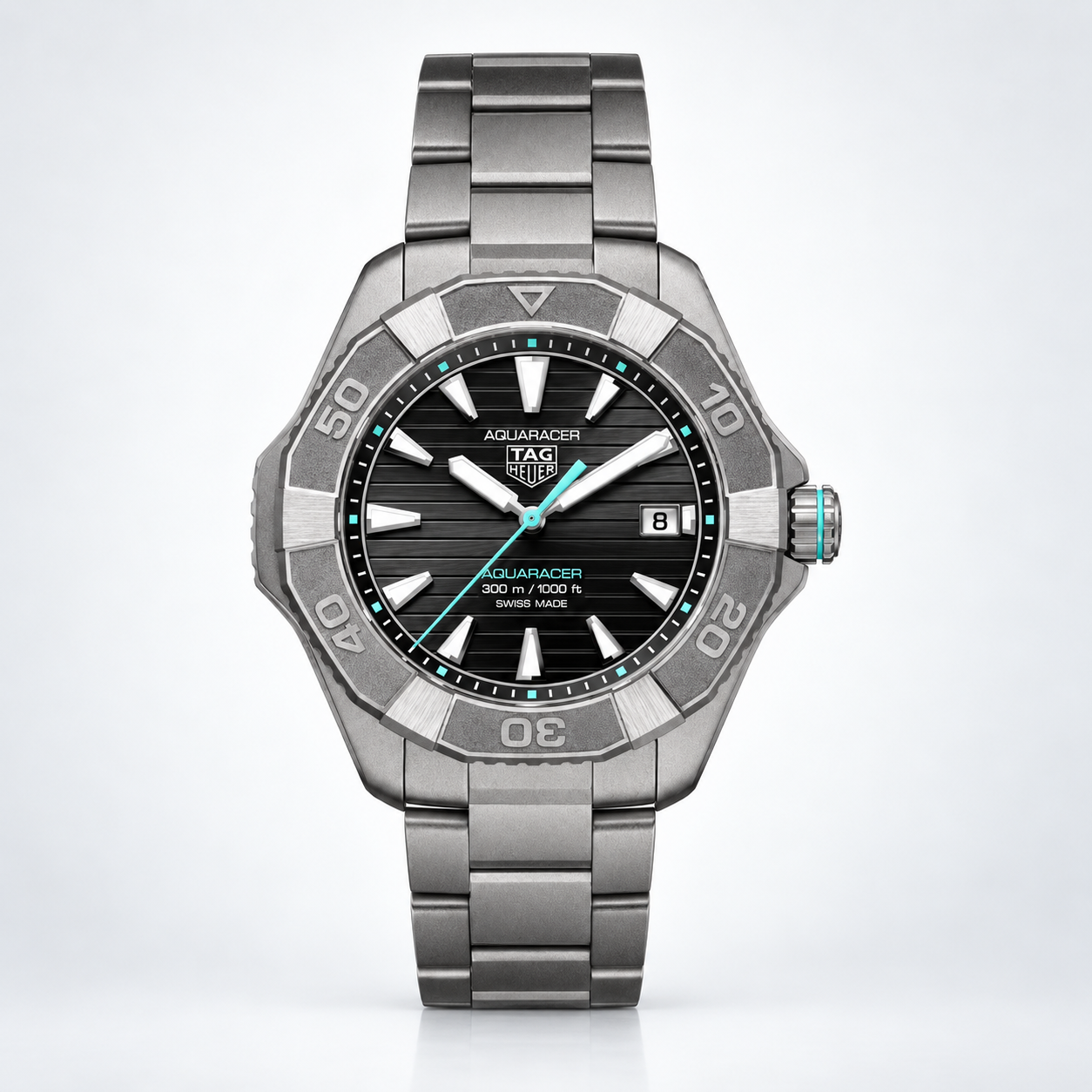 2026 TAG Heuer Aquaracer Professional 200 Solargraph – WBP1180.BF0000 – 40mm Titanium – New Full Set