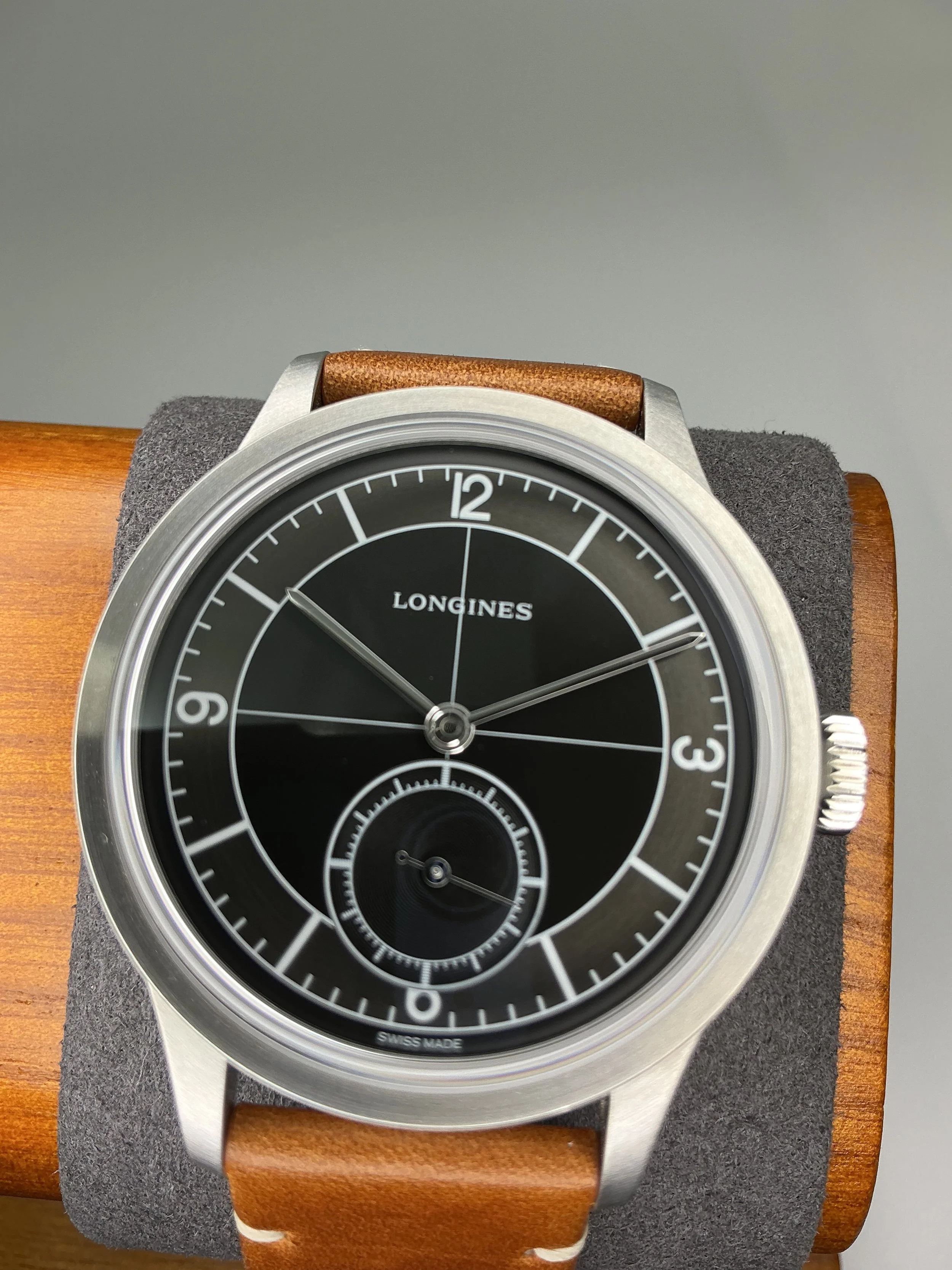 Longines Heritage Classic Sector Dial 38.5mm L2.828.4.53.2 Automatic Men's Watch