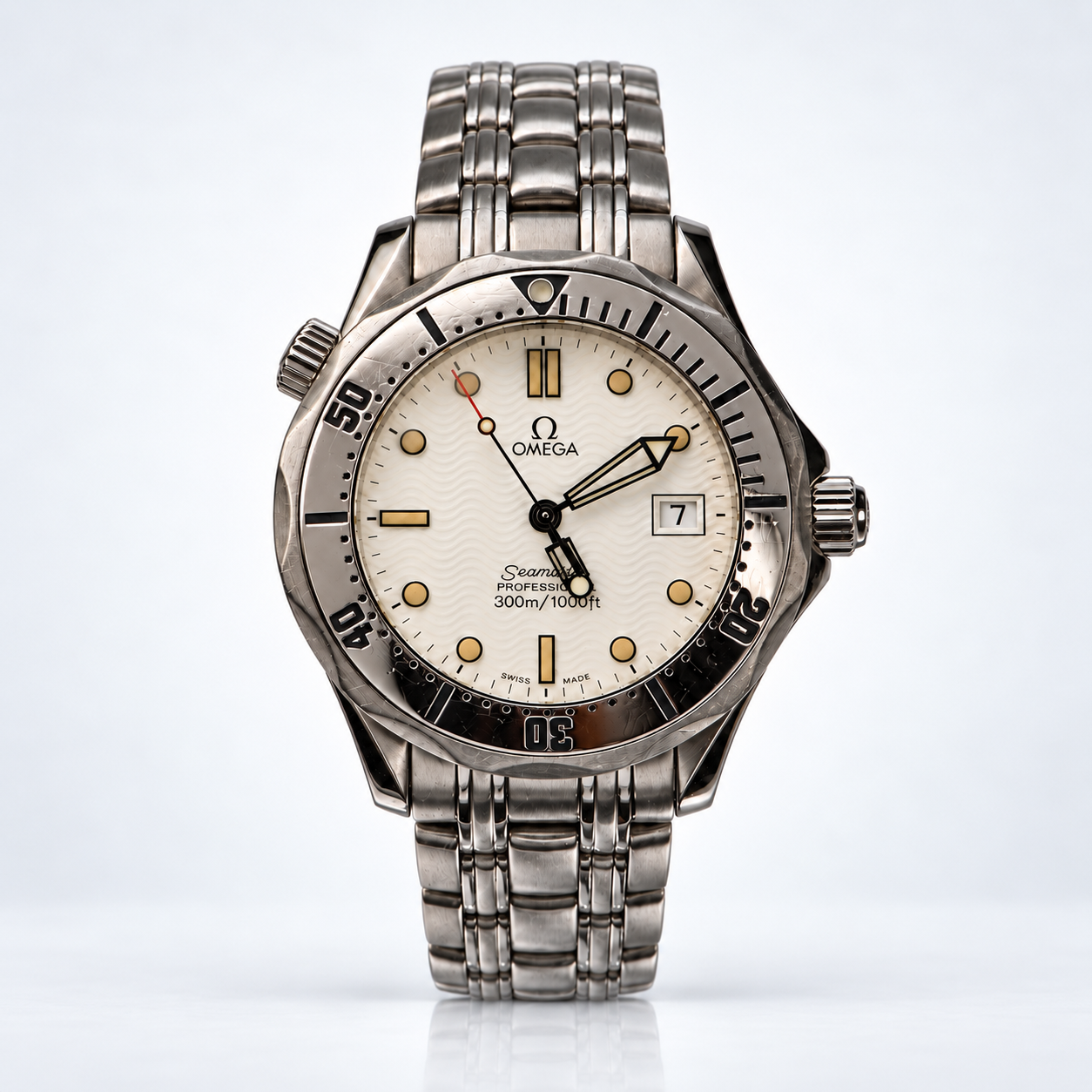Omega Seamaster Professional 300M Quartz – 196.1502 – 36mm White Dial – Stainless Steel