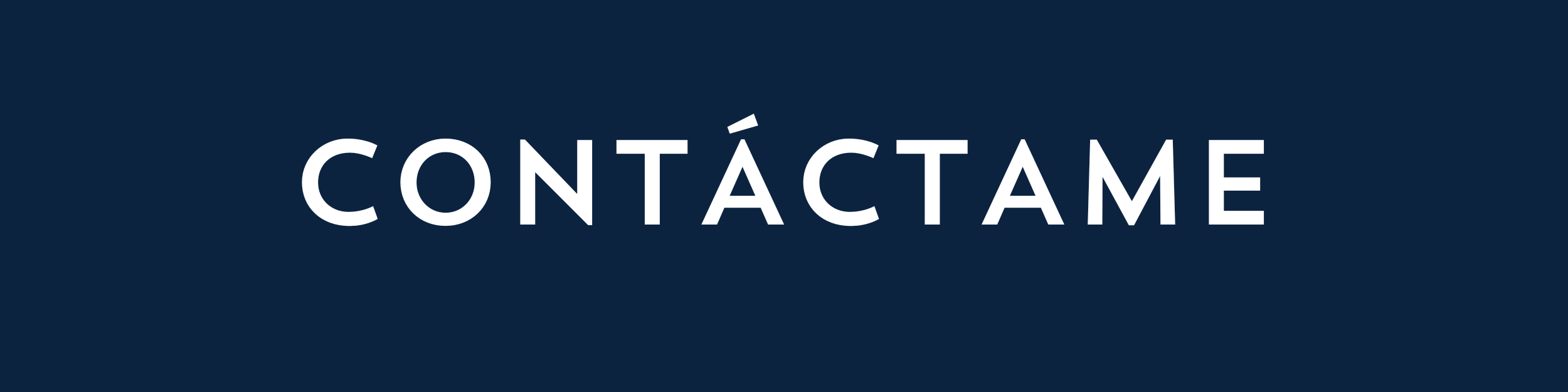 A dark blue background with the word 'CONTÁCTAME' in white capital letters.