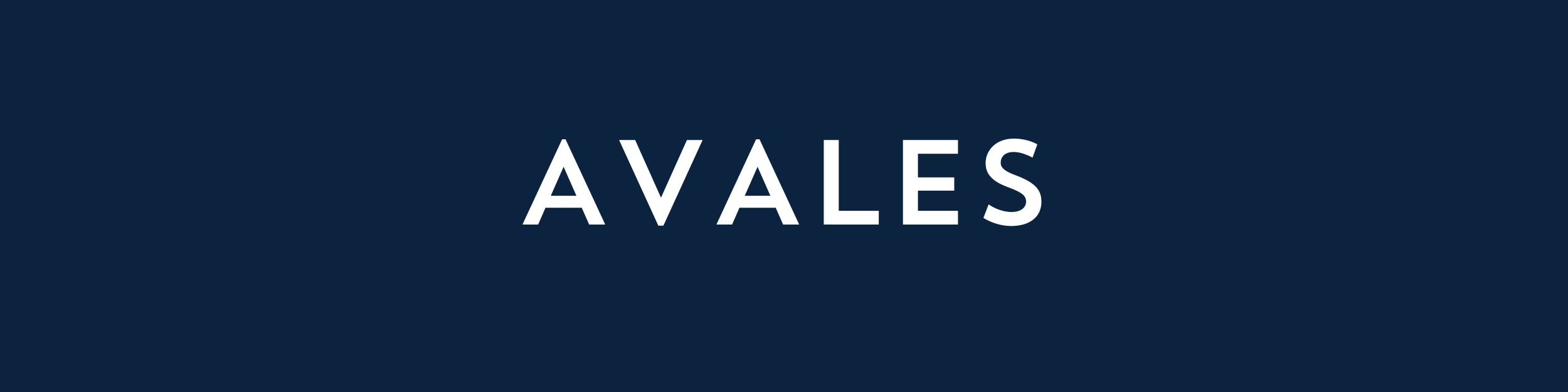 The word ''AVALES'' displayed on a dark blue background.
