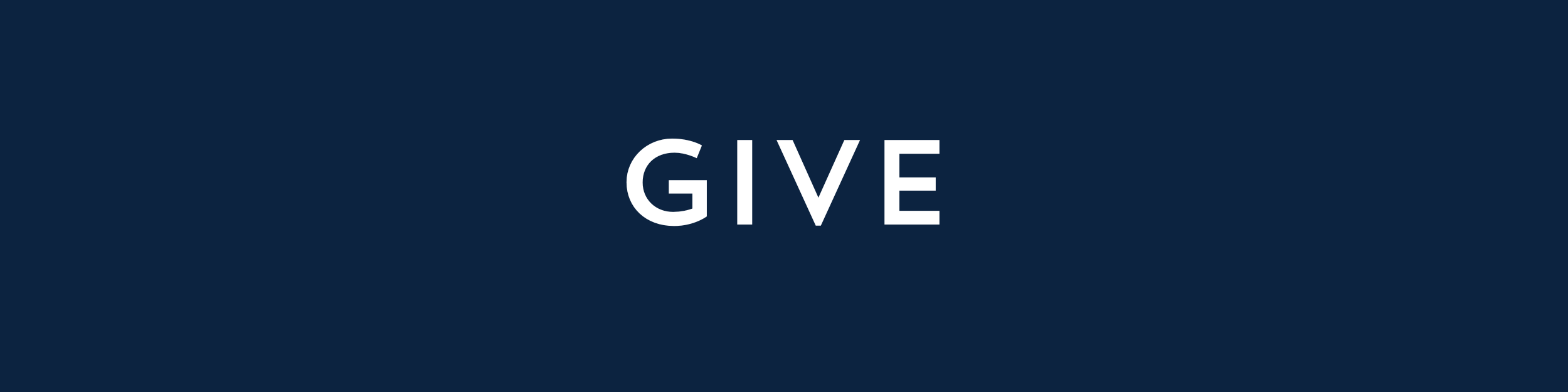 Blue background with the word 'GIVE' written in white capital letters.