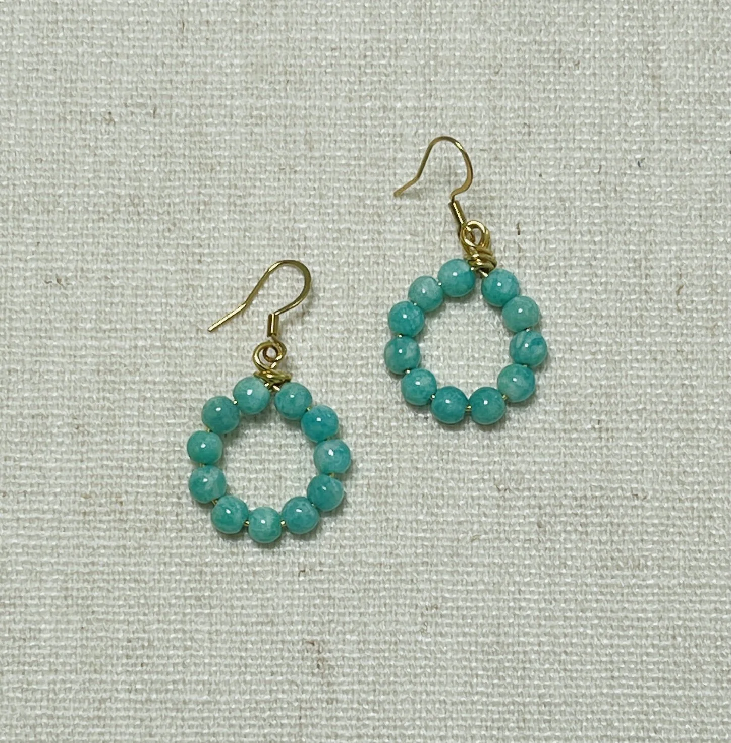 Amazonite Hoops