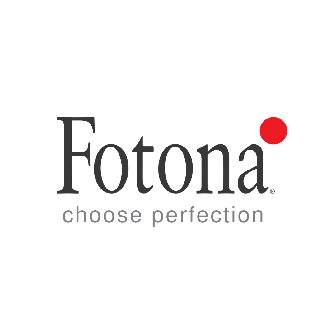 Photona logo with black background, gray text, and a red dot, along with the slogan 'choose perfection'.