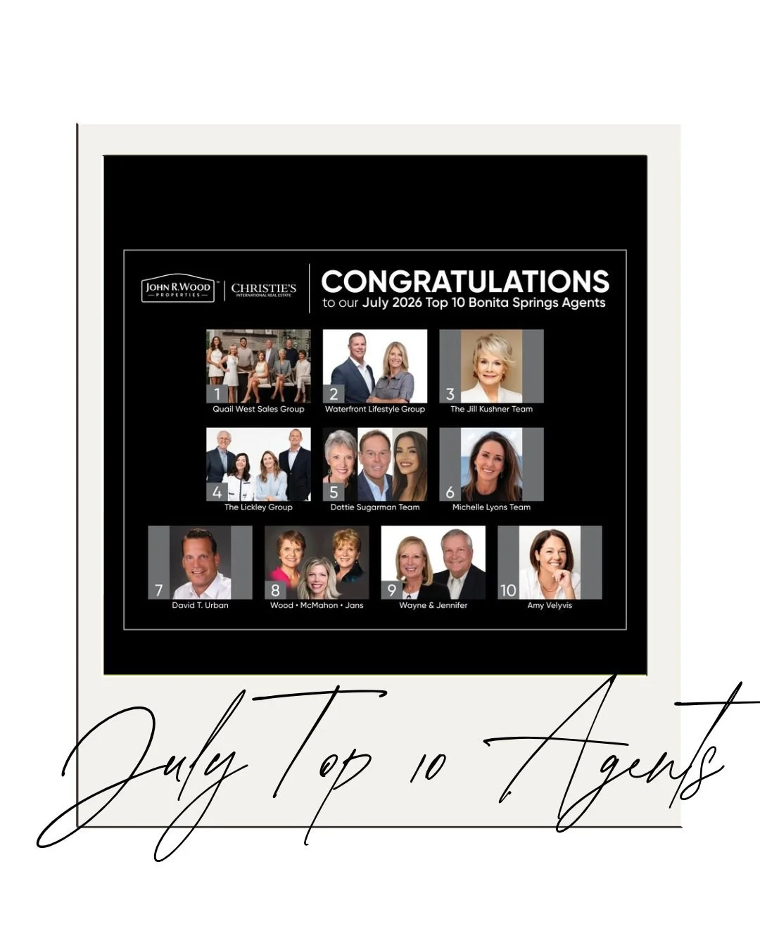 The Lickley Group Ranked #4 — Top 10 Bonita Springs Agents for July 2026