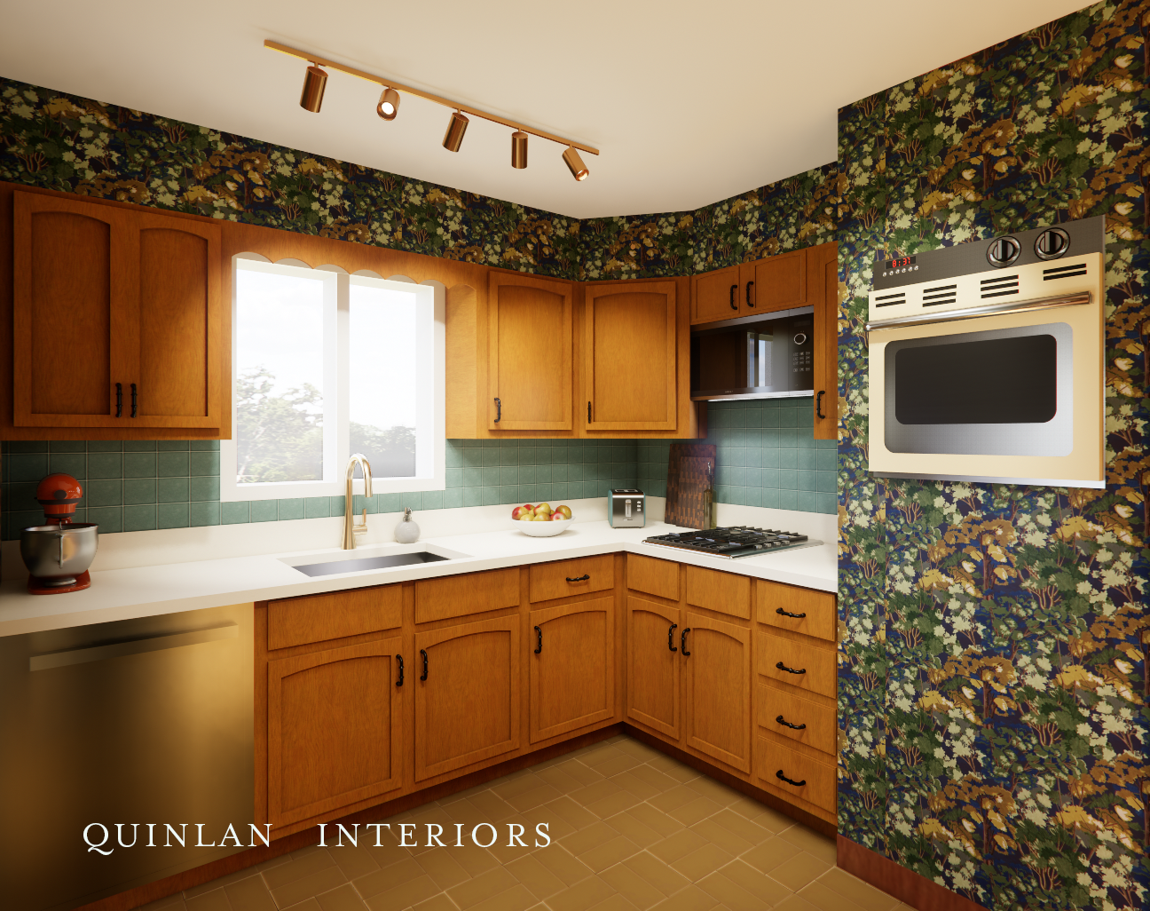 Lake House Kitchen | Paint by Number Wallpaper