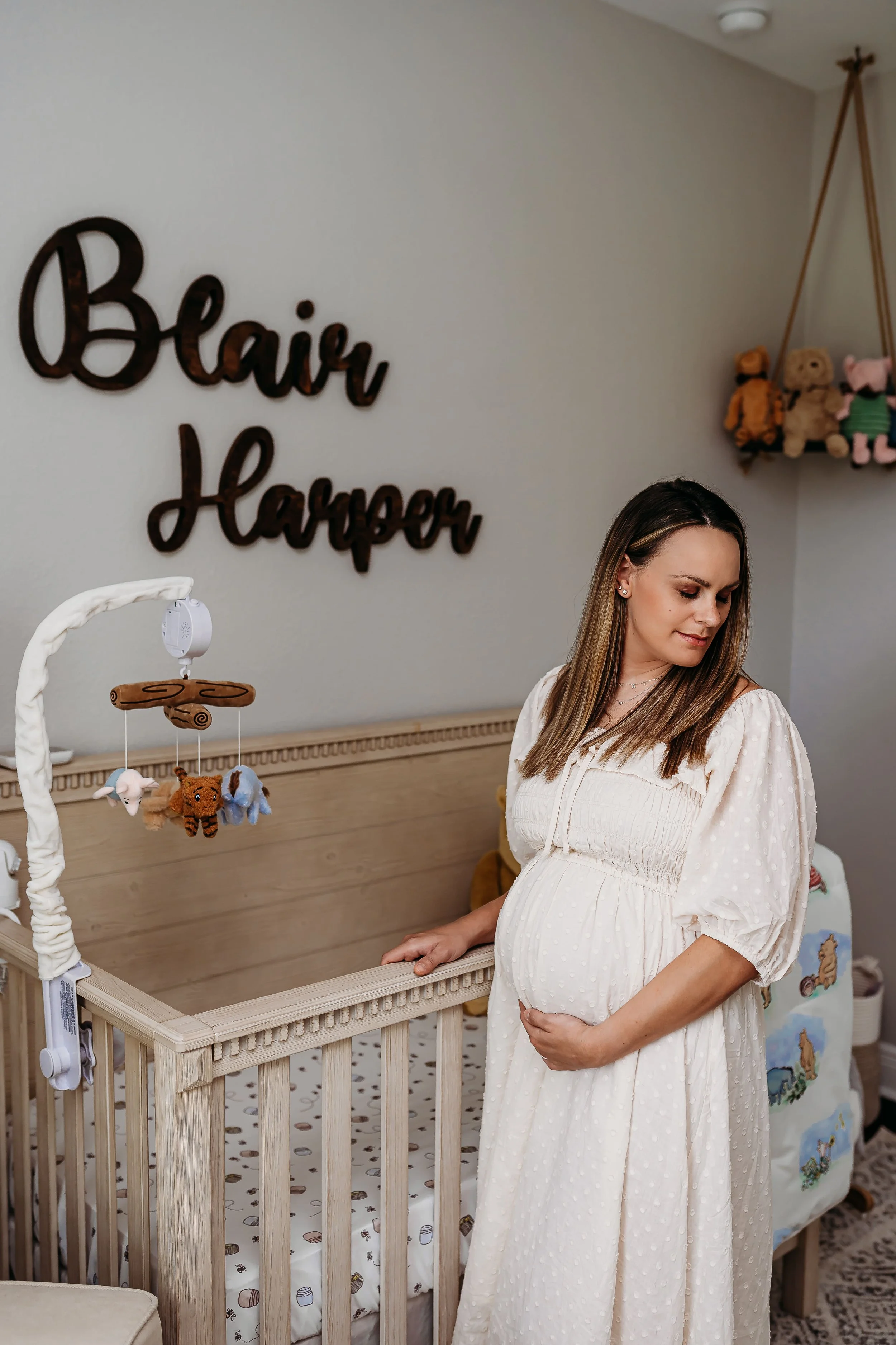 Indoor natural light maternity photography session in Tallahassee, Florida