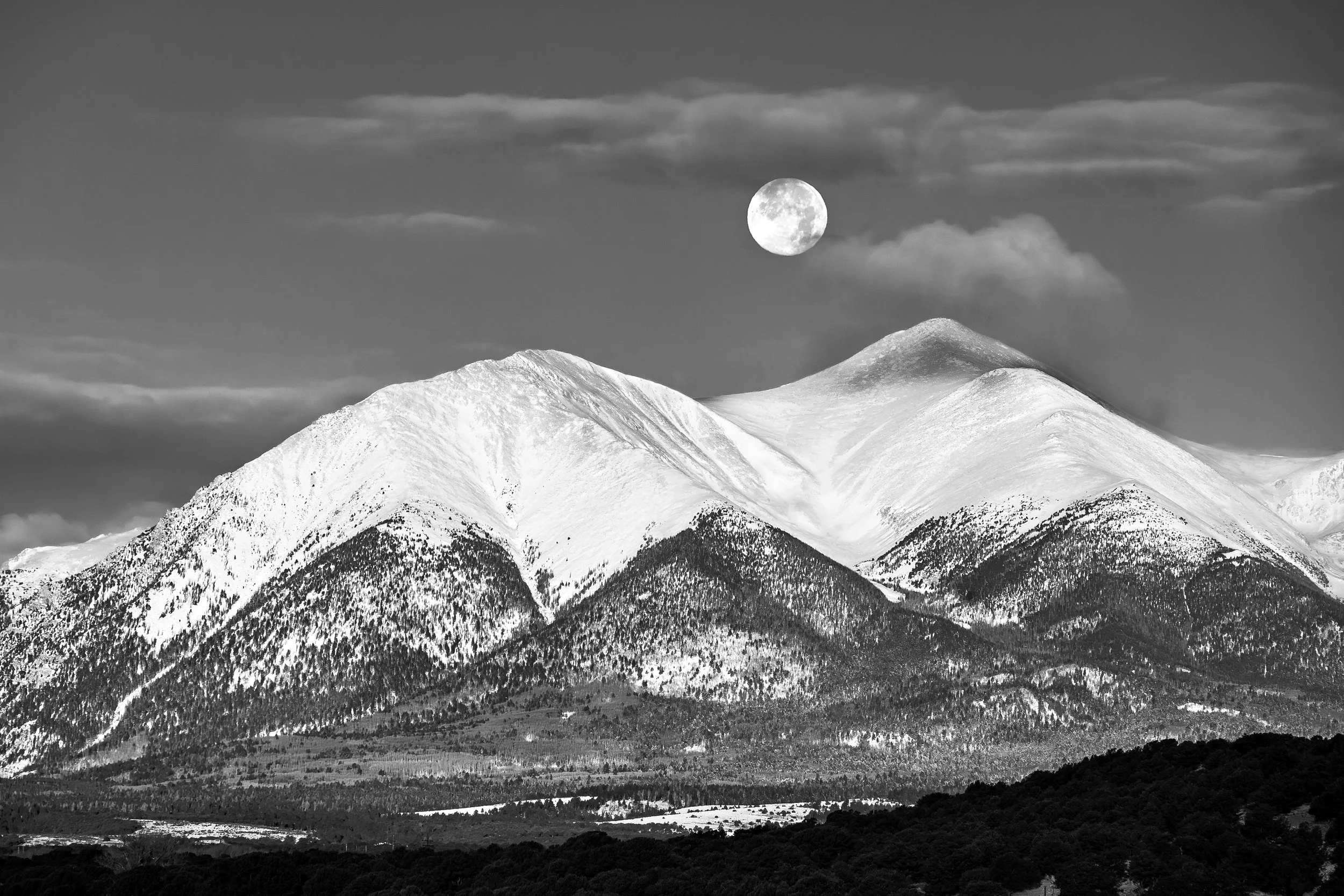 Mt Shavano moonset