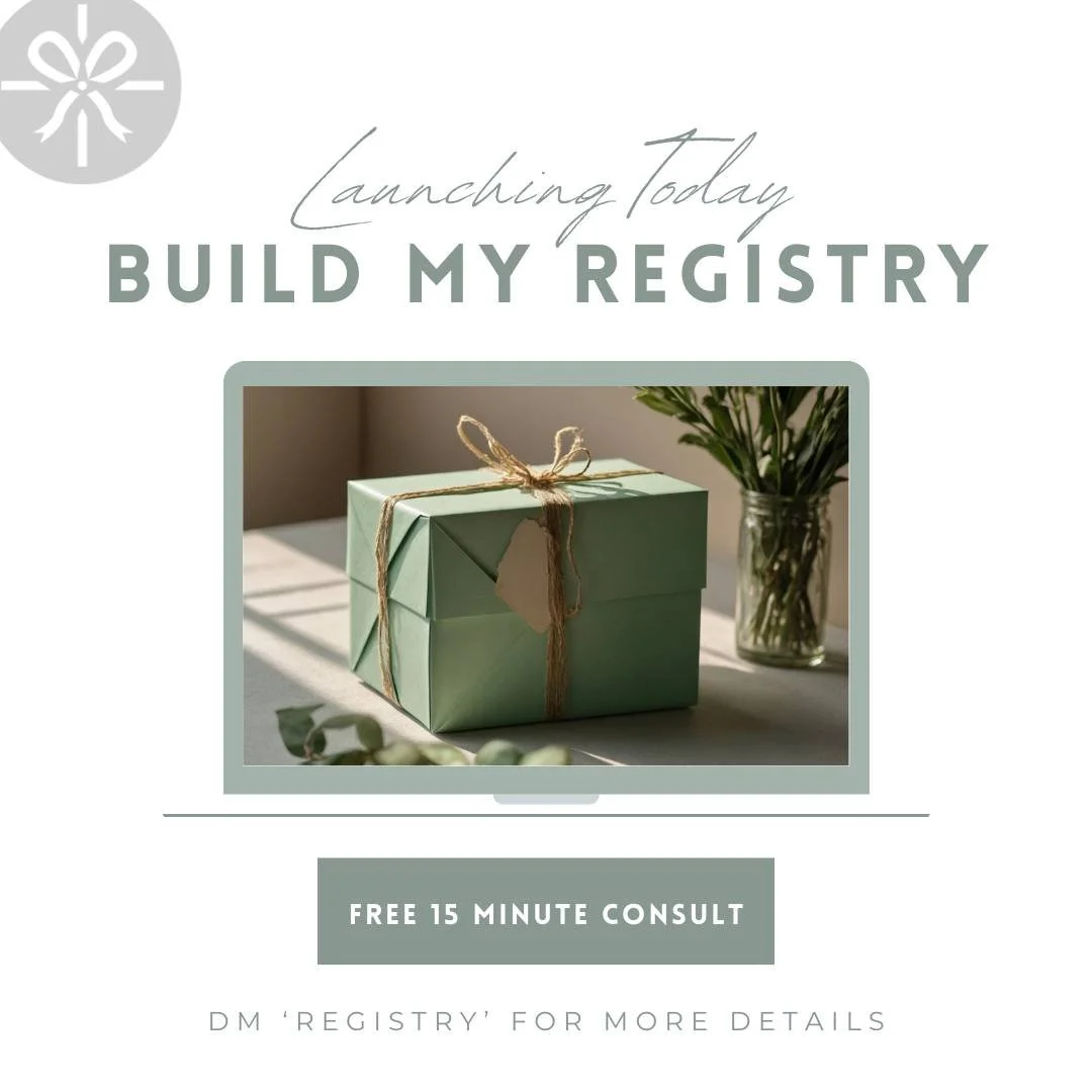 Build My Registry is officially LIVE 🤍

Build My Registry is a boutique registry consulting and curation service. I help you figure out what you actually need, curate a thoughtful registry based on your lifestyle, and take hours of research off your