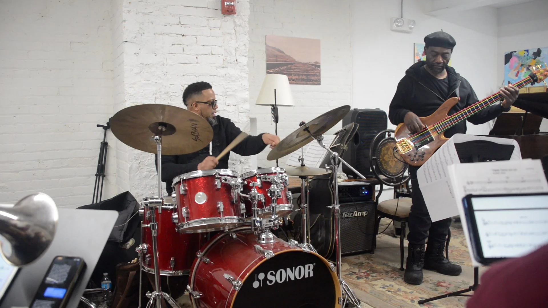 Rehearsal #2 Charles Heath (drums) 'Gro' Ngolle (electric bass)