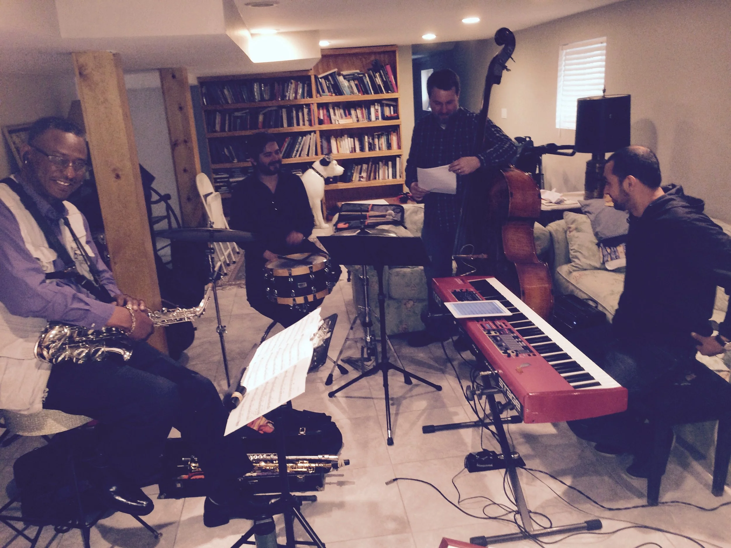 Rehearsal with James Perkins, Jeremy Cunningham, Cory Biggerstaff & Amr Fahmy