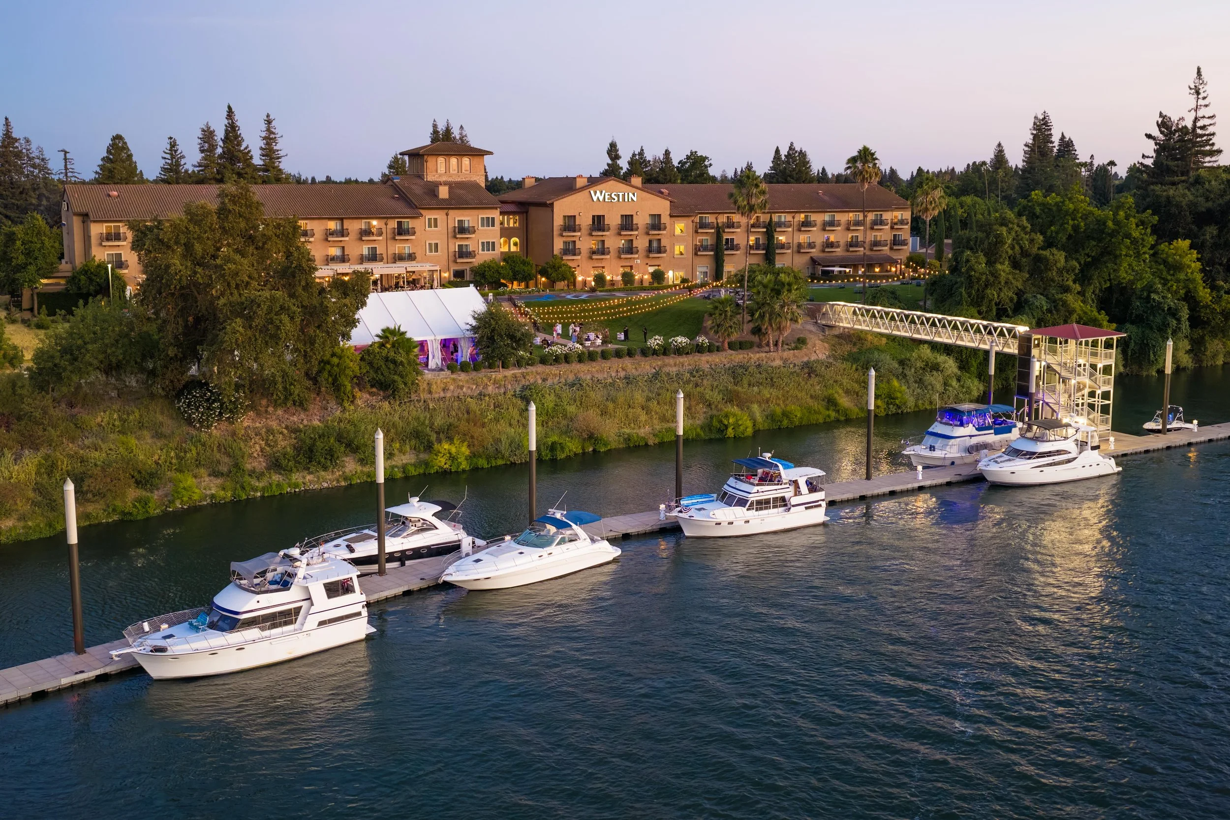 Arrive by boat, celebrate at the Westin 
