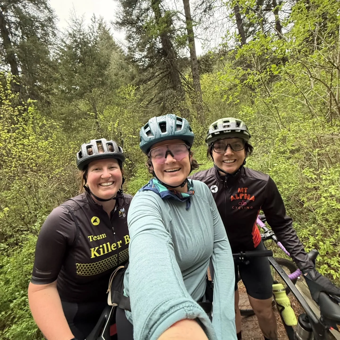 A little wind and rain doesn't stop us from getting out on some gravel! Small but mighty crew on the gravel ride tonight!