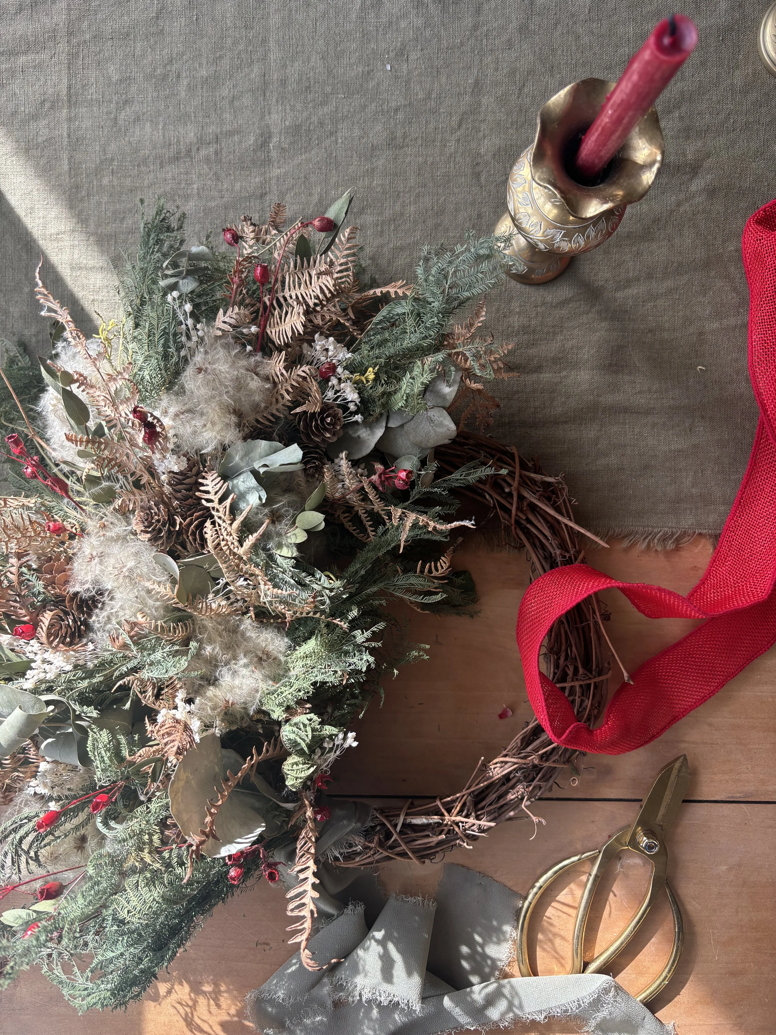 The Twine Before Christmas - Dried Flower Wreath Workshop 21st November