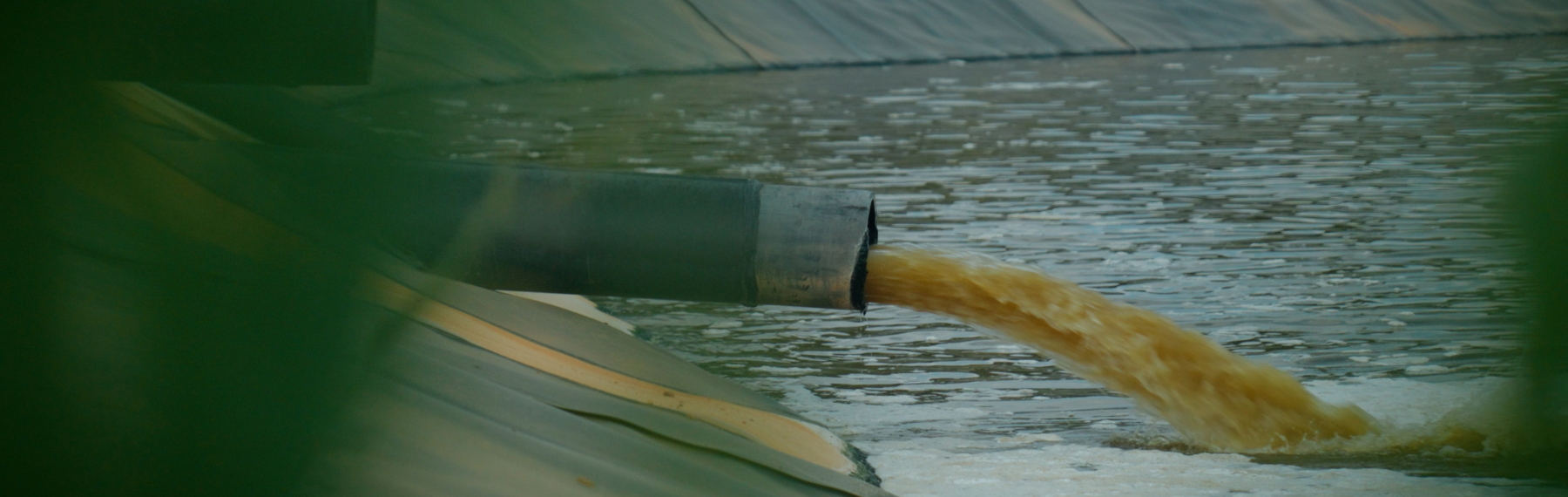 Water discharge system in a mine site