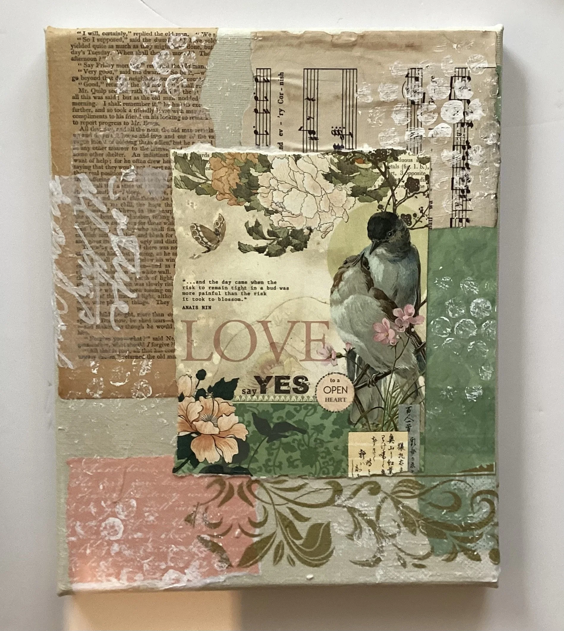  Small Art- Birdsong. 
 
8” x 10”
 
Collage
 
$80.00