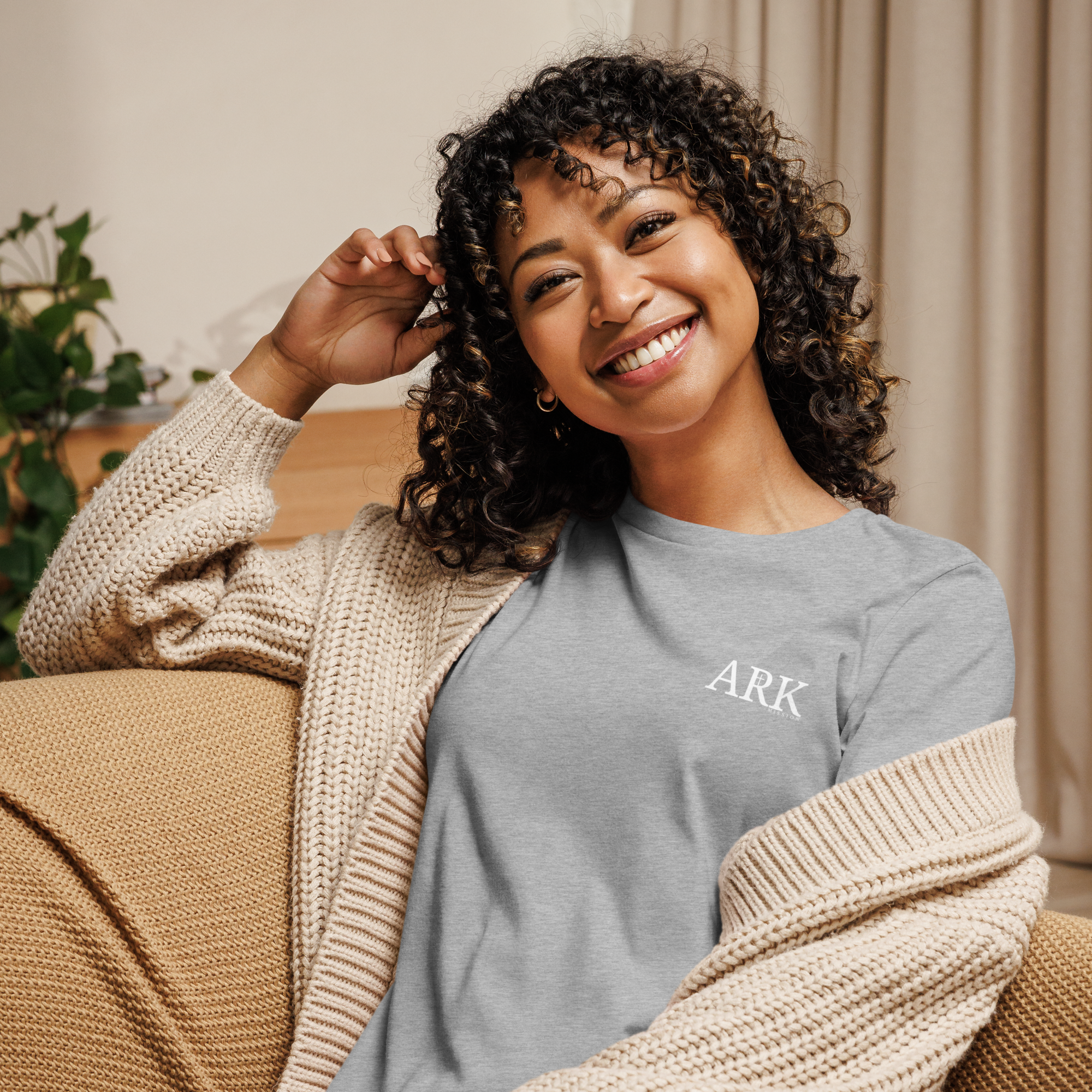 Women's-Relaxed T-Shirt ARK Mission logo