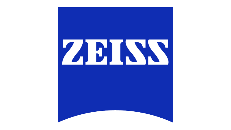 Blue square with the white ZEISS logo in the center.