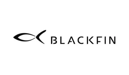 Blackfin logo with a stylized fish symbol and the word 'BLACKFIN' in capital letters.